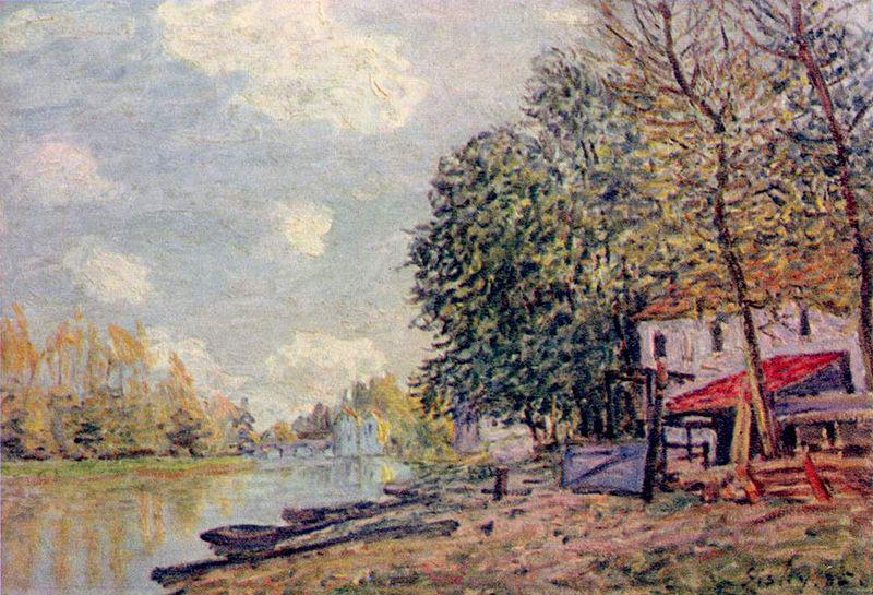 Alfred Sisley Der Loing in Moret oil painting image